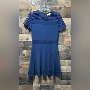 Michael Kors Women’s Blue Short Sleeve Cocktail Dress Size M